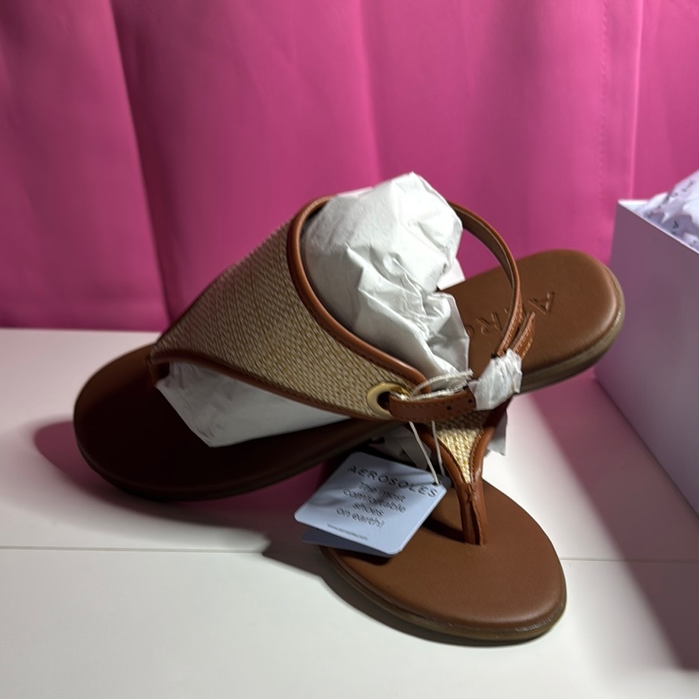 NWT Elegant Brown Sandals with box